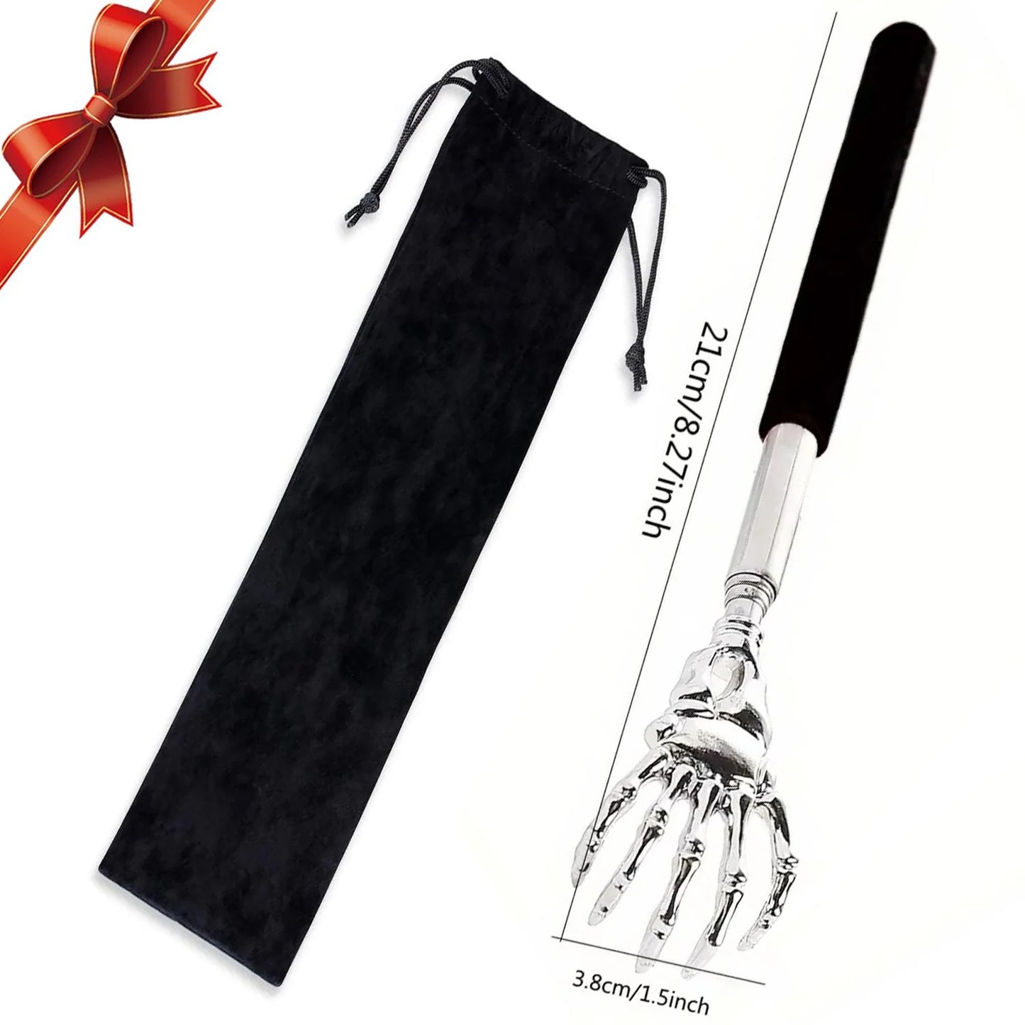 Portable Extendable Back Scratcher Stainless Steel Telescoping Back Scratcher for Both Human and Pets Extendable Back Massager