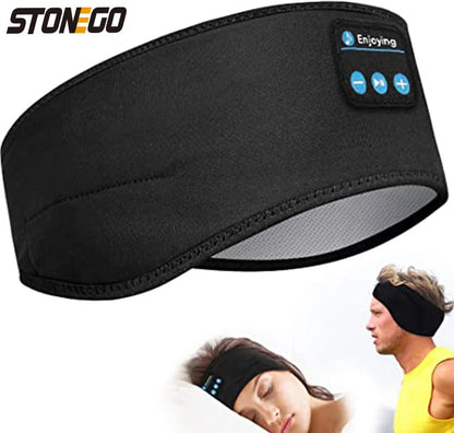 Wireless Bluetooth Sleep Headphones Ultra-Thin HD Stereo Sports Headband Speakers Workout Yoga Travel Side Sleep